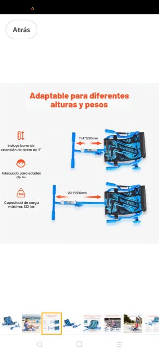 Patineta de 3 ruedas azul