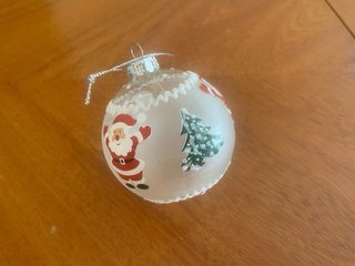Bola Navidad Cristal Muñeco Nieve Árbol Papa Noel