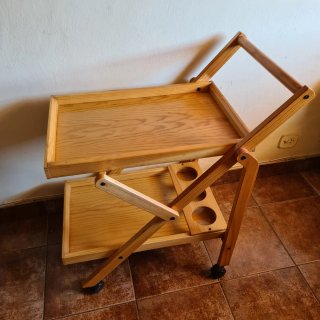 Carrito camarera madera vintage plegable