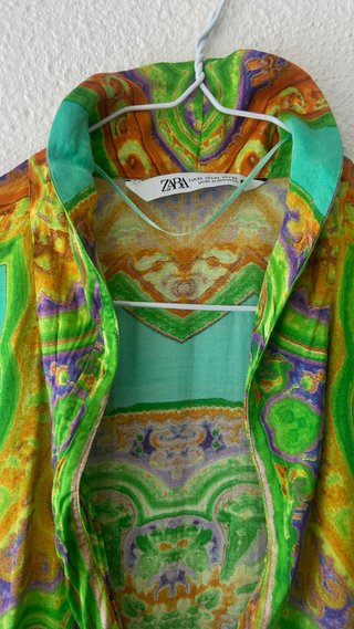 Blusa Zara Estampada Talla XL
