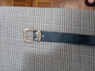 Cinturón de cuero azul Diesel