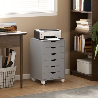Cajonera gris con ruedas