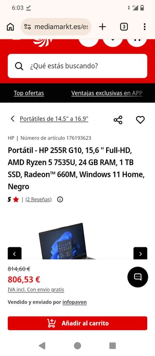 Portátil HP 255 G10
