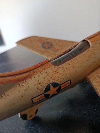 Avión Juguete Hojalata Litografiada Años 50
