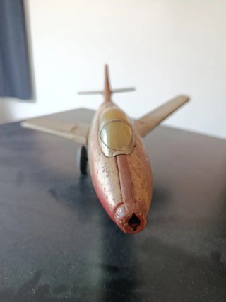 Avión Juguete Hojalata Litografiada Años 50