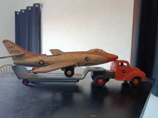 Avión Juguete Hojalata Litografiada Años 50