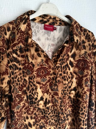 Camisa BIAGGINI animal print leopardo Talla M