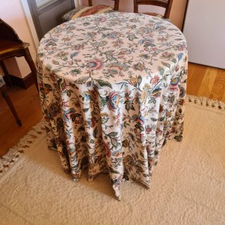 Mesa camilla redonda de estilo rústico/vintage