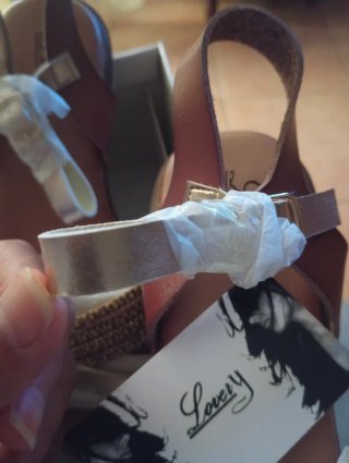Sandali Lovery donna marrone e oro