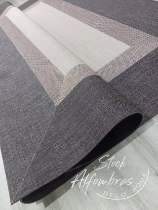 Grandi Tappeti in Vinile Beige e Grigio