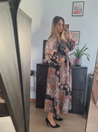Abito lungo fantasia paisley L/XL
