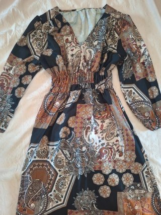 Abito lungo fantasia paisley L/XL