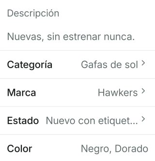 Gafas de sol Hawkers Feline mujer negras y doradas