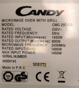 Microondas Candy 30L