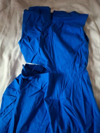 Vestido Zara Azul Eléctrico Largo