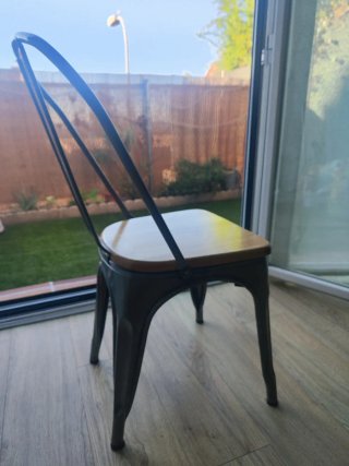 Silla Diseño Industrial Madera y Metal