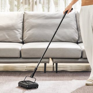Barredora de Alfombra, Rutas de Barrido de 20 cm, Barredora de Piso Manual No Eléctrica, Capacidad del Cubo de 300 ml con Peine para Alfombras de Oficina en Casa, Superficies de Madera, Pisos Lami...