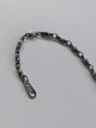 Pulsera vintage plata bañada oro blanco