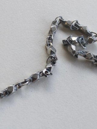 Pulsera vintage plata bañada oro blanco