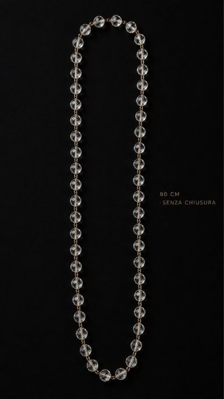 Collana antica vetro sfaccettato anni '40-'50