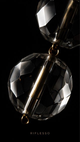 Collana antica vetro sfaccettato anni '40-'50
