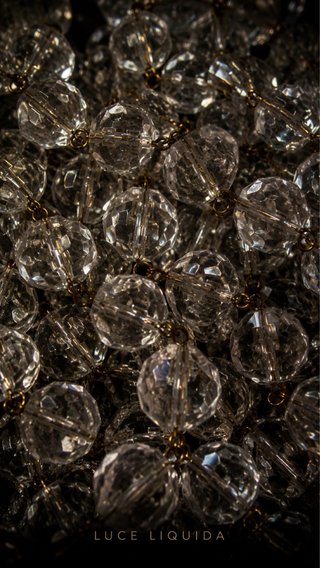 Collana antica vetro sfaccettato anni '40-'50