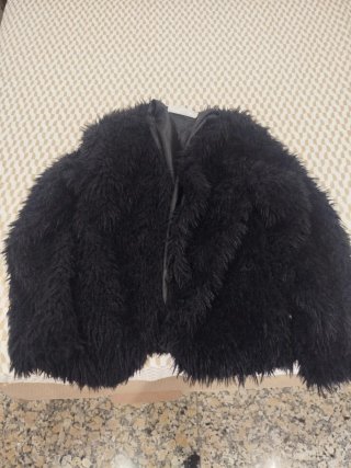 Chaquetón pelo negro mujer talla L- XL