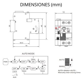 Diferencial autorrearmable 40A 300MA 2P