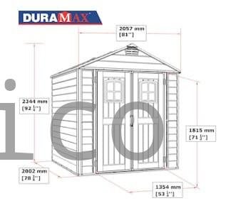 Caseta PVC Storemax Plus 209x210x231 cm - Duramax