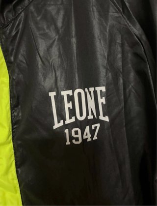 Chaqueta Leone 1947 Negra con Raya amarillo flúor
