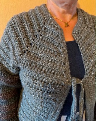 Cardigan donna fatto a mano taglia XL