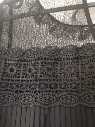 Blusa Zara M Encaje Volantes Plisada.