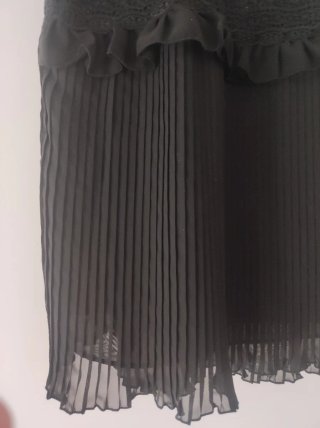 Blusa Zara M Encaje Volantes Plisada.