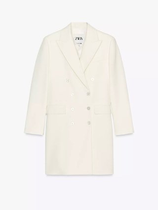 Blazer Zara Blanco Doble Botonadura