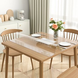 Protector de Cubierta de Mesa Transparente, Cubierta de Mesa de 12" x 12"/305 x 305 mm, Mantel de Plástico PVC de 1.5 mm de Grosor, Protector de Escritorio Impermeable para Escritorio, Mesa de Caf...