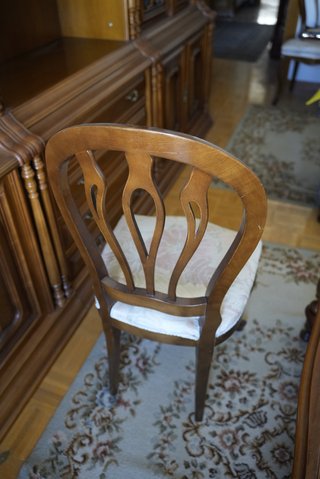 Juego de 4 Sillas Madera Tapizadas