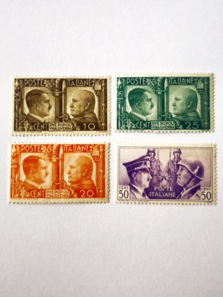 Sellos alianza Hitler- Mussolini