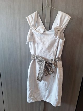 Tubino Blugirl Folies lino bianco tg. M