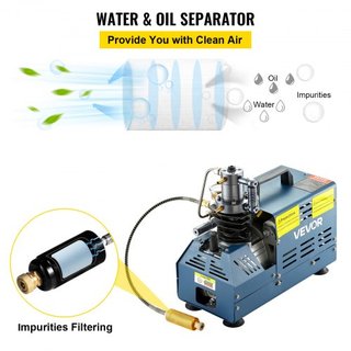 Compresor de Alta Presión, Compresor de Aire de Alta Presión 4500PSI/30MPA, Compresor Automático de Alivio de Presión de 1800W 220V Adecuado para Rifle de Aire Paintball, Rifle PCP, Botella de Buceo