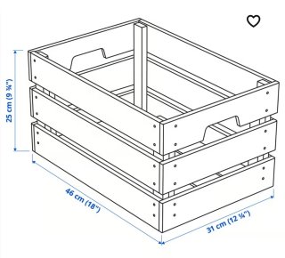 Caja de madera Ikea