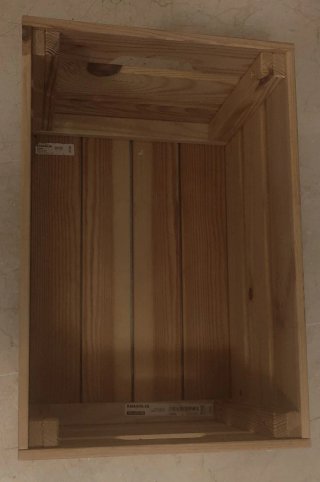 Caja de madera Ikea