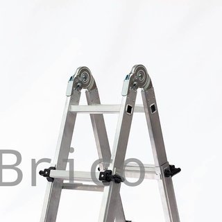 Escalera Telescópica Articulada Aluminio 3+3 Pestaña