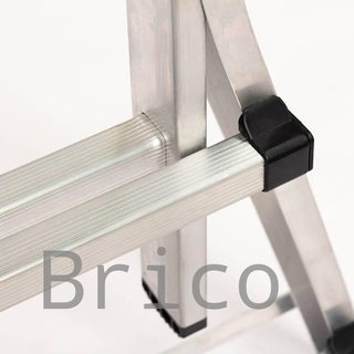 Escalera Telescópica Articulada Aluminio 3+3 Pestaña