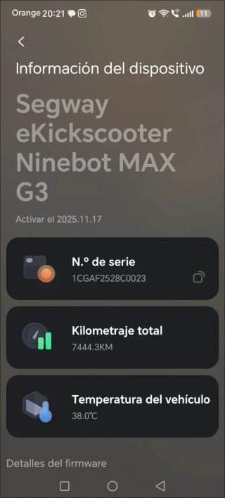 Patinete Eléctrico Segway Ninebot Max G3