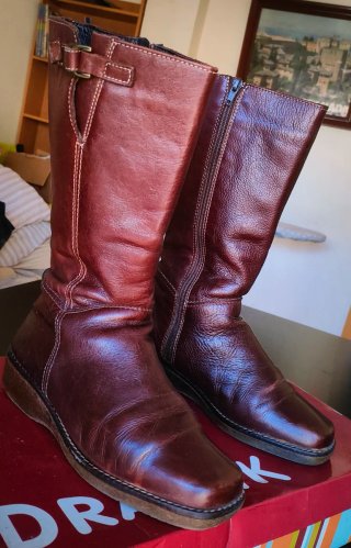 Botas altas piel marrón Talla 39