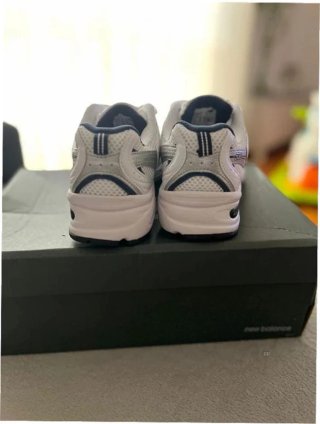 New Balance 530 Blanco Plata Azul Talla 36