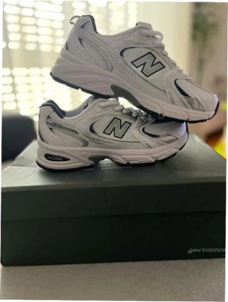 New Balance 530 Blanco Plata Azul Talla 36