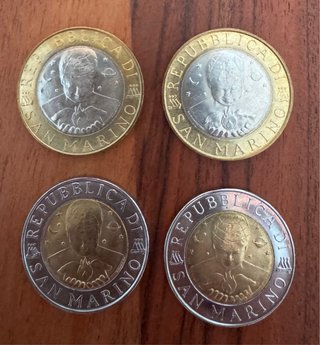 Lote 4 Monedas San Marino 1998-1999