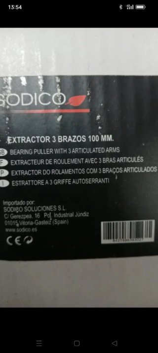 Extractor de 3 brazos y 100 mm