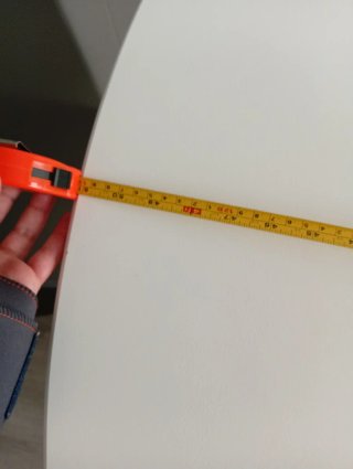 Mesa de cocina blanca con 2 cajones
